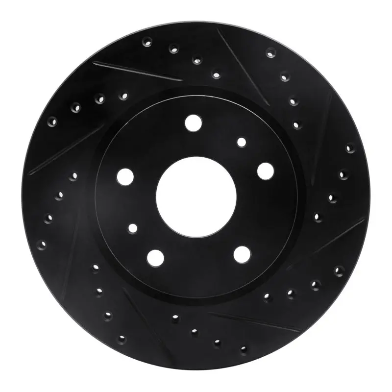 R1 07-19 Suzuki Sx4 S-Cross (Mexico) Front Right Drilled & Slotted Black Brake Rotor 1