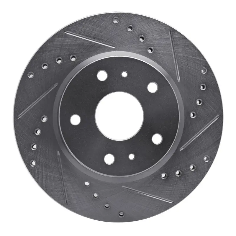 R1 07-19 Suzuki Sx4 S-Cross (Mexico) Front Right Drilled & Slotted Silver Brake Rotor 1