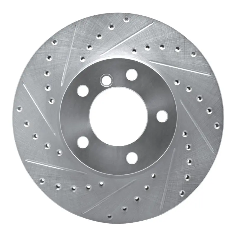 R1 07-21 Bmw 228I Xdrive Front Left Drilled & Slotted Silver Brake Rotor 1
