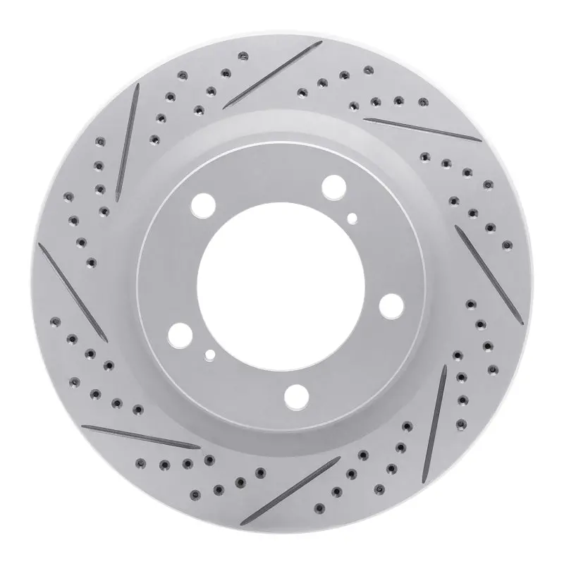 R1 07-22 Lexus Lx570 Front Left Drilled & Slotted Geo-Carbon Rotor 1