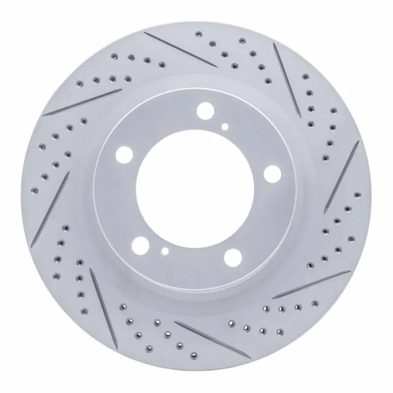 R1 07-22 Lexus Lx570 Front Right Drilled & Slotted Geo-Carbon Rotor 1