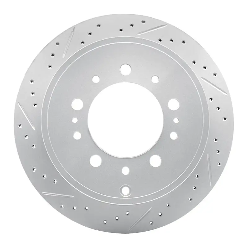 R1 07-22 Lexus Lx570 Rear Left Drilled & Slotted Geo-Carbon Rotor 1