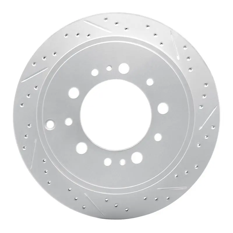 R1 07-22 Lexus Lx570 Rear Right Drilled & Slotted Geo-Carbon Rotor 1