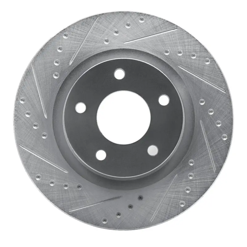 R1 07-25 Chrysler Sebring Front Left Drilled & Slotted Silver Brake Rotor 1