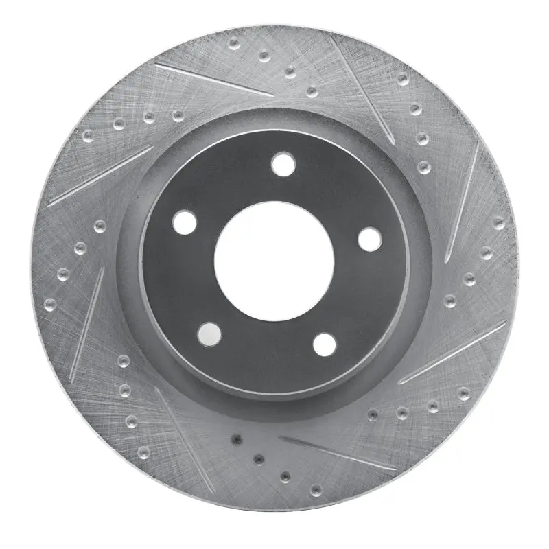 R1 07-25 Chrysler Sebring Front Right Drilled & Slotted Silver Brake Rotor 1