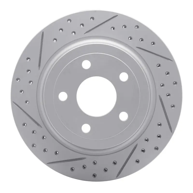 R1 08-10 Chevrolet Cobalt Rear Left Drilled & Slotted Geo-Carbon Rotor 1