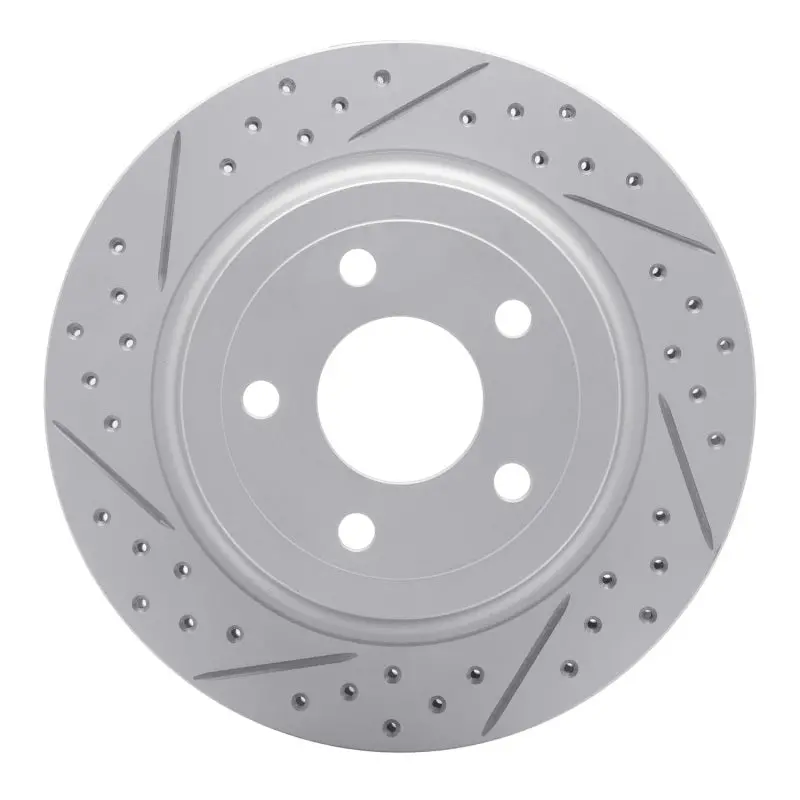 R1 08-10 Chevrolet Cobalt Rear Right Drilled & Slotted Geo-Carbon Rotor 1