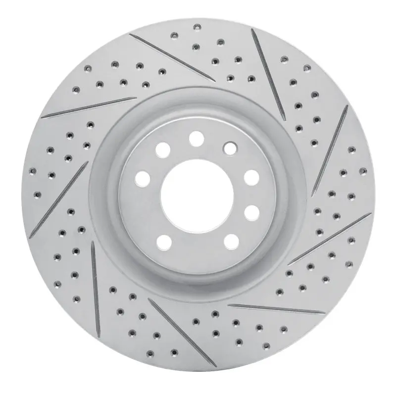 R1 08-11 Saab 9-3 Front Right Drilled & Slotted Geo-Carbon Rotor 1