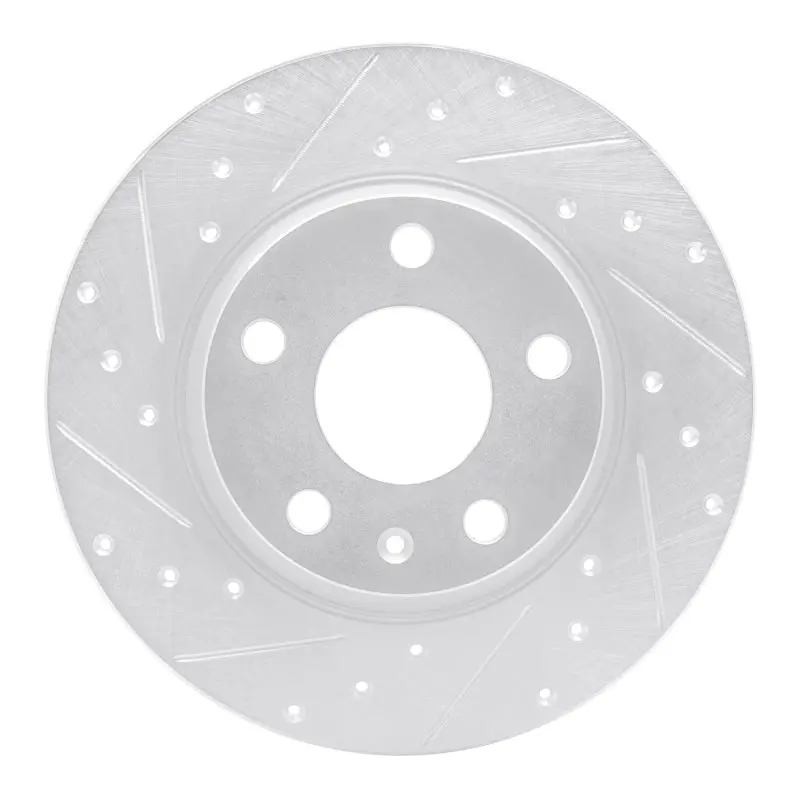 R1 08-15 Audi Tt Rear Left Drilled & Slotted Silver Brake Rotor 1