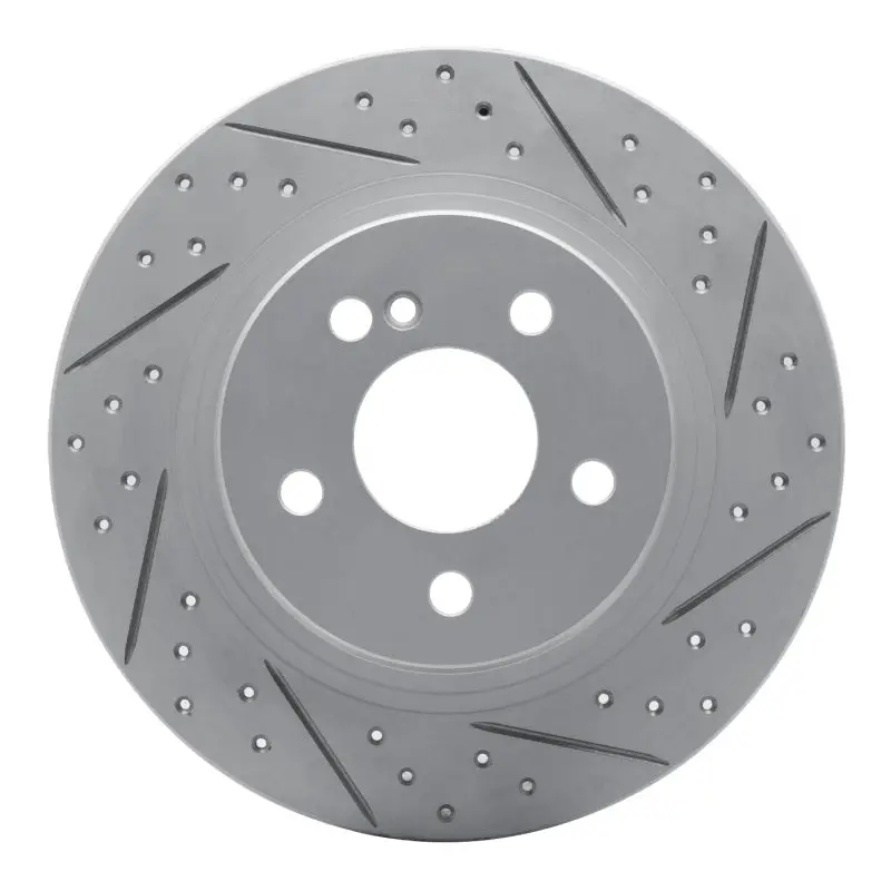 R1 08-15 Mercedes-Benz C250 Rear Right Drilled & Slotted Geo-Carbon Rotor 1