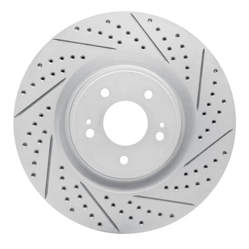 R1 08-15 Mitsubishi Lancer Front Right Drilled & Slotted Geo-Carbon Rotor 1