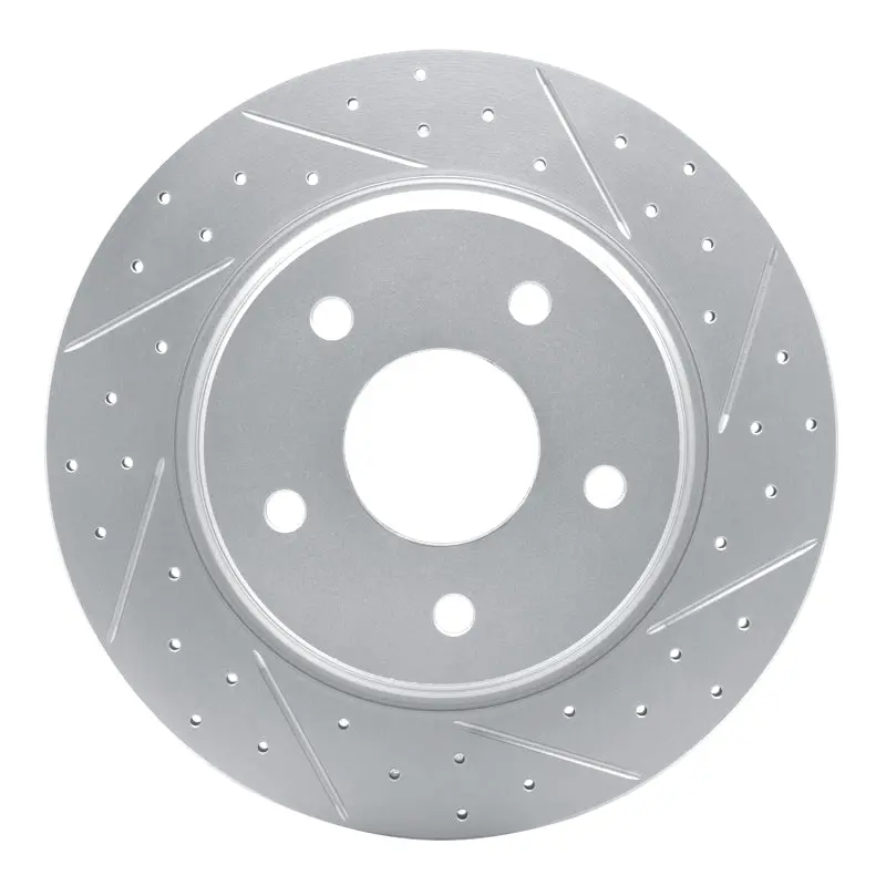 R1 08-16 Chrysler Town & Country Rear Right Drilled & Slotted Geo-Carbon Rotor 1