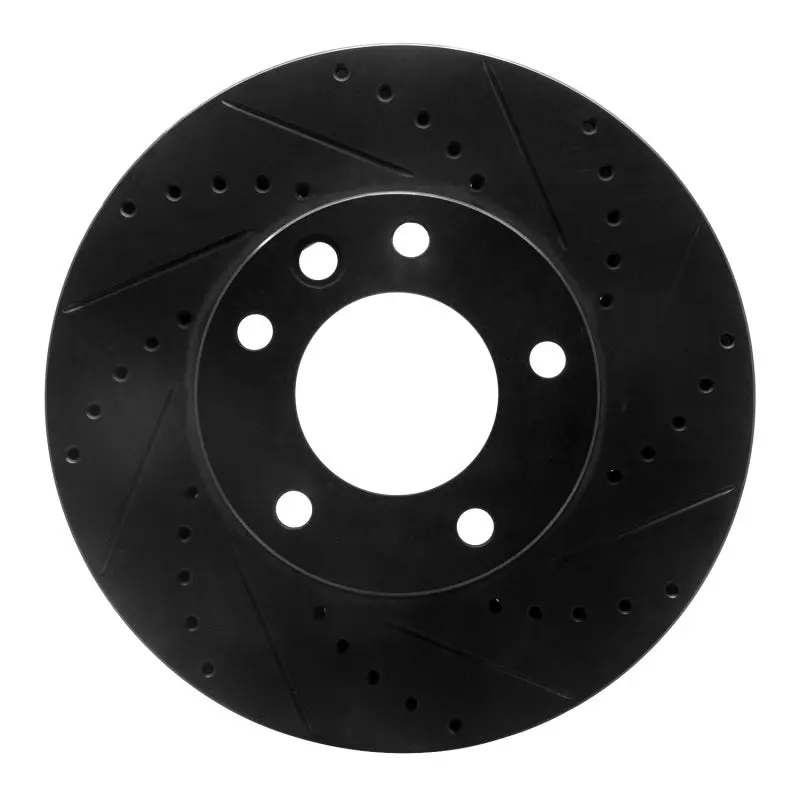 R1 08-18 Mercedes-Benz G500 (Usa/Canada) Front Right Drilled & Slotted Black Brake Rotor 1