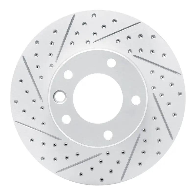 R1 08-18 Mercedes-Benz G550 Front Left Drilled & Slotted Geo-Carbon Rotor 1