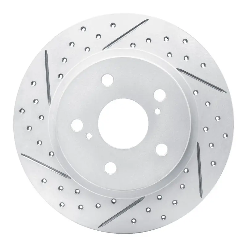 R1 08-18 Pontiac Vibe Rear Left Drilled & Slotted Geo-Carbon Rotor 1