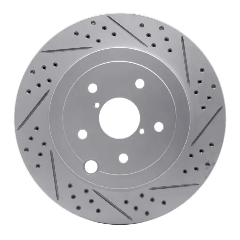 R1 08-20 Subaru Wrx Sti Rear Right Drilled & Slotted Geo-Carbon Rotor 1