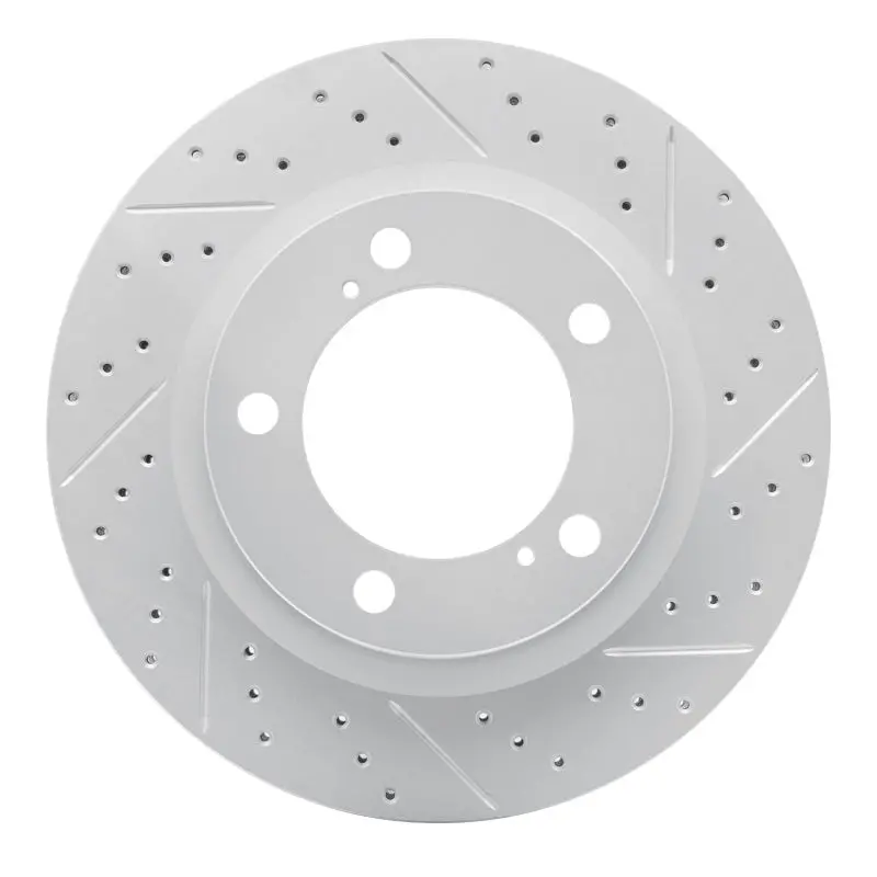 R1 08-21 Lexus Lx570 Front Right Drilled & Slotted Geo-Carbon Rotor 1