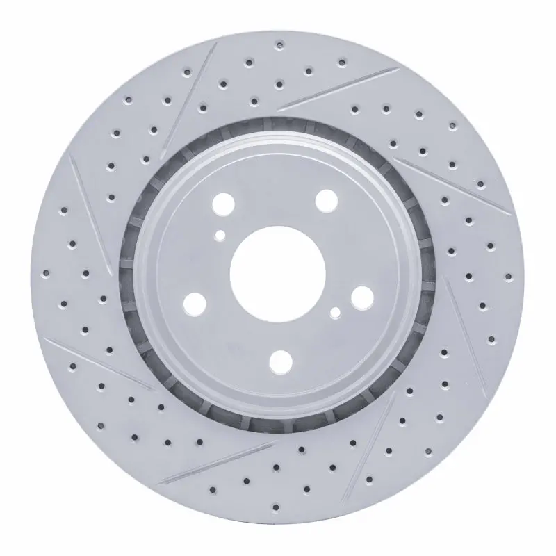 R1 08-21 Lexus Nx300 Front Left Drilled & Slotted Geo-Carbon Rotor 1