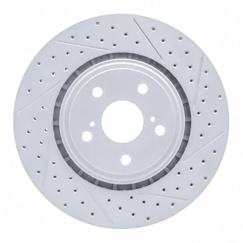 R1 08-21 Lexus Nx300 Front Right Drilled & Slotted Geo-Carbon Rotor 1