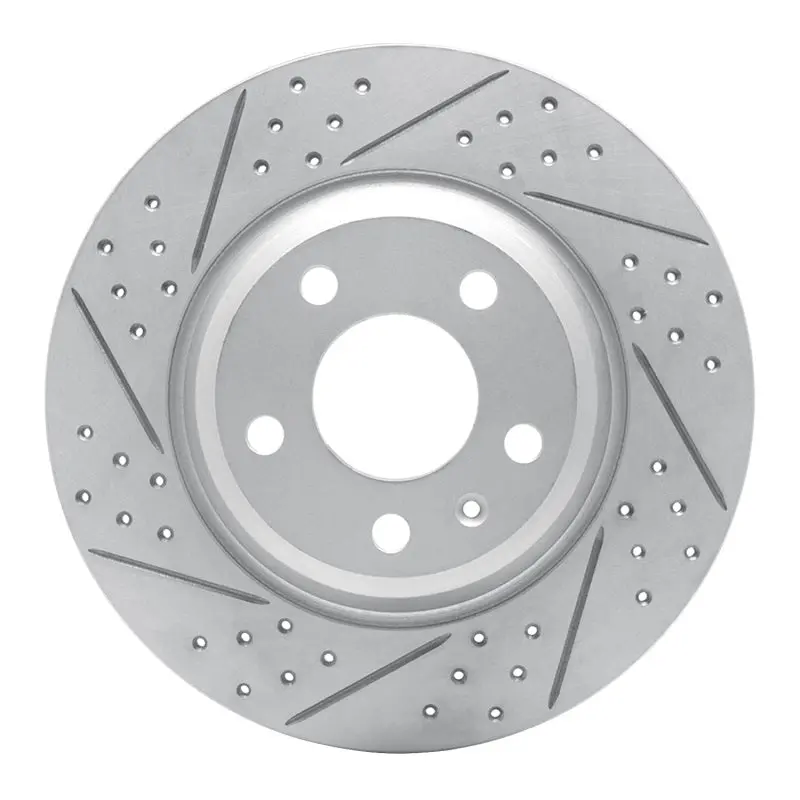 R1 08-25 Audi A6 Quattro Rear Left Drilled & Slotted Geo-Carbon Rotor 1