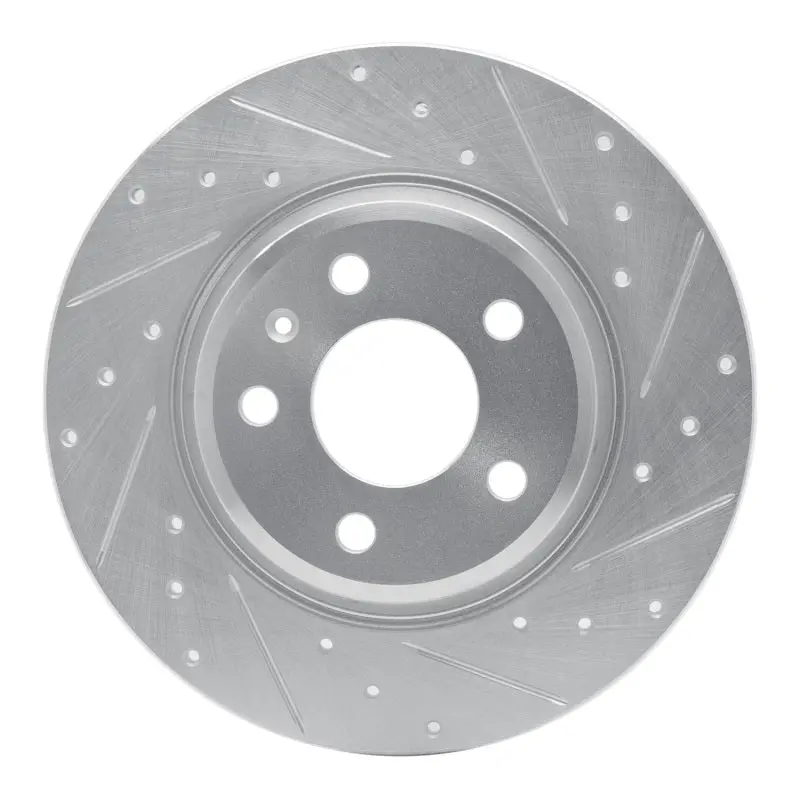 R1 08-25 Audi Q5 (Usa/Canada Excl Hybrid) Rear Right Drilled & Slotted Silver Brake Rotor 1