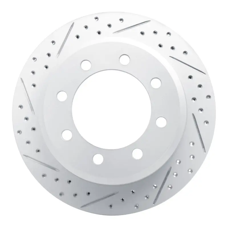 R1 08-25 Ford E-350 Super Duty Rear Left Drilled & Slotted Geo-Carbon Rotor 1