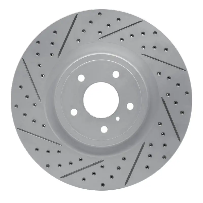 R1 08-25 Infiniti Fx50 Front Left Drilled & Slotted Geo-Carbon Rotor 1