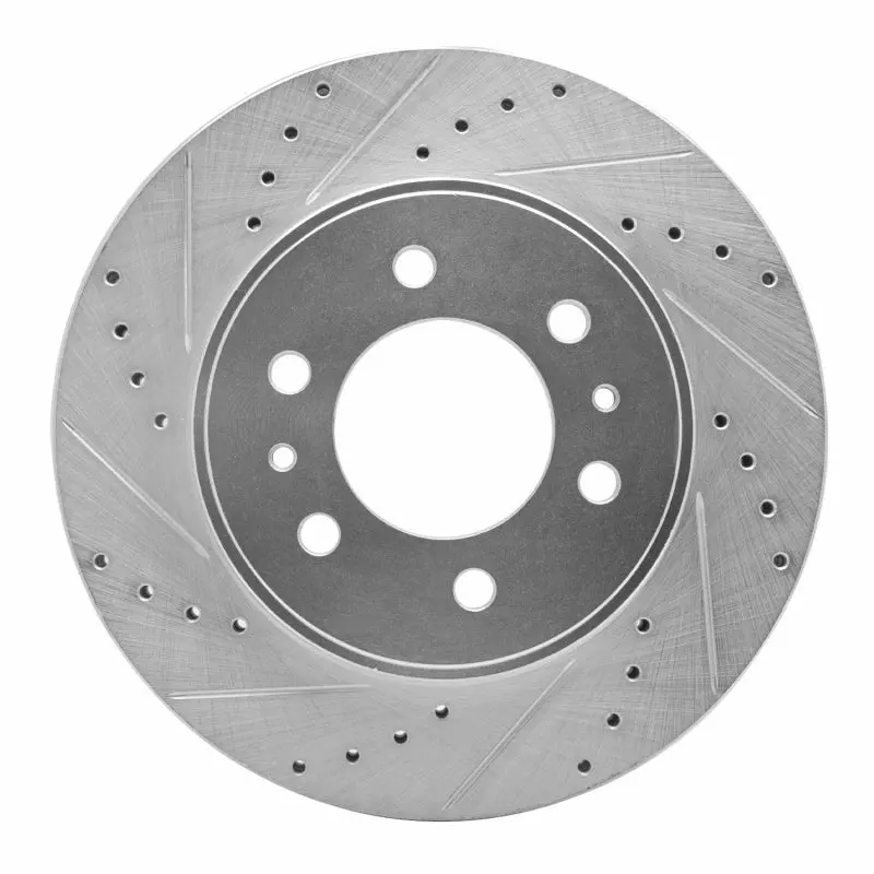 R1 09-09 Ford F-150 Rwd Front Left Drilled & Slotted Silver Brake Rotor 1