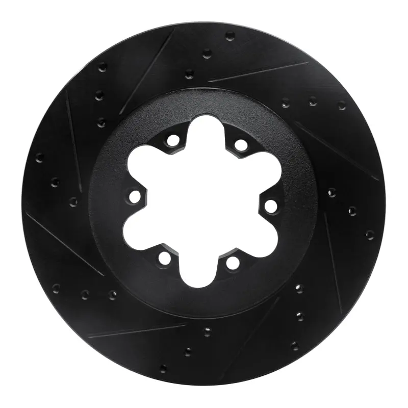 R1 09-12 Chevrolet Colorado Front Left Drilled & Slotted Black Brake Rotor 1