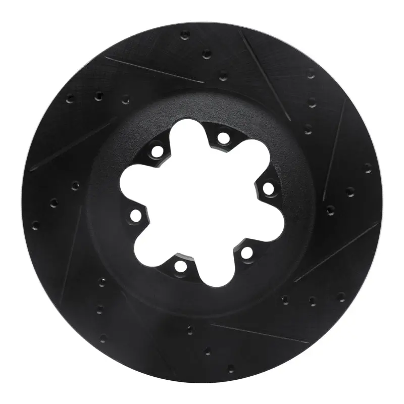 R1 09-12 Chevrolet Colorado Front Right Drilled & Slotted Black Brake Rotor 1