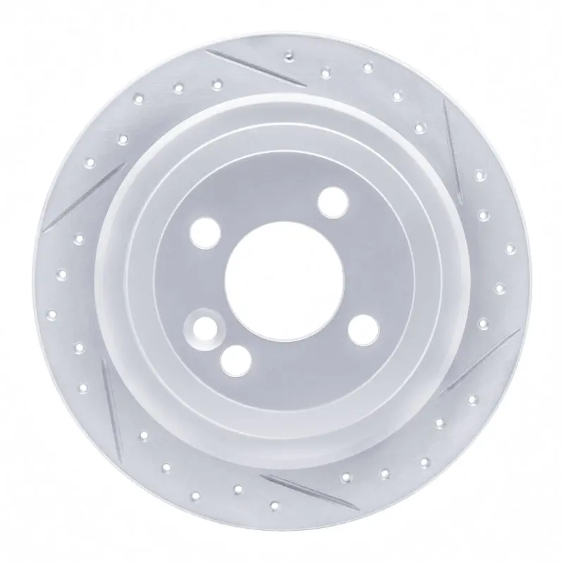 R1 09-14 Mini Cooper Clubman Rear Right Drilled & Slotted Geo-Carbon Rotor 1