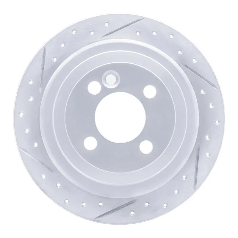 R1 09-14 Mini Cooper (Excl Clubman Rear Left Drilled & Slotted Geo-Carbon Rotor 1