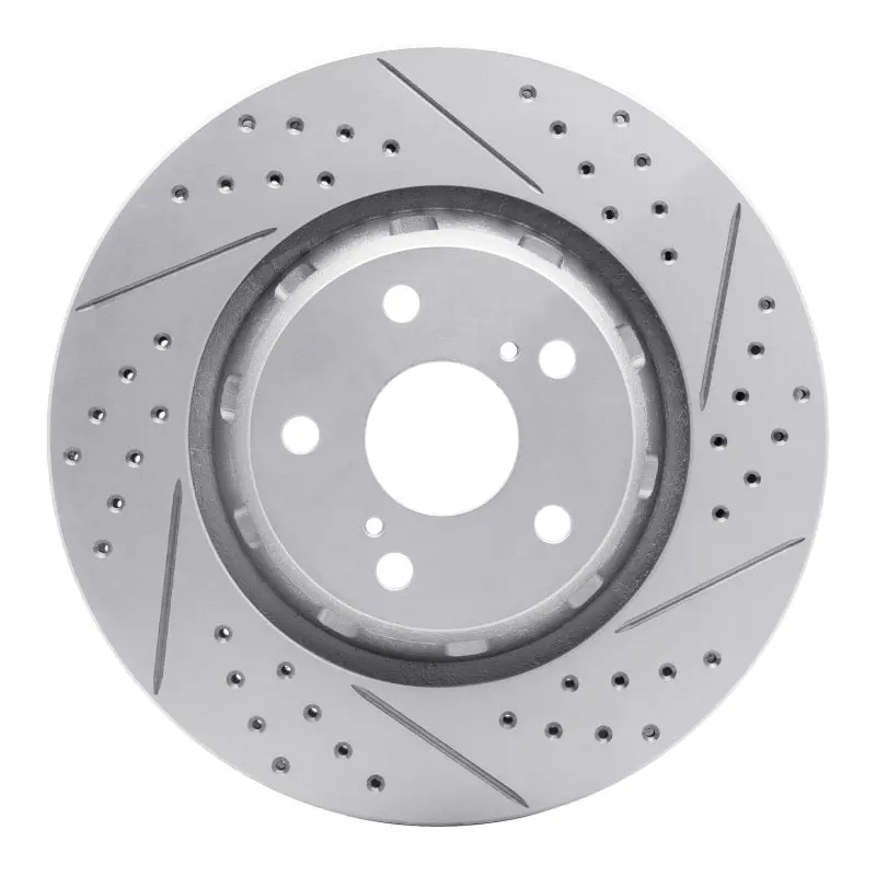 R1 09-15 Toyota Venza Front Right Drilled & Slotted Geo-Carbon Rotor 1