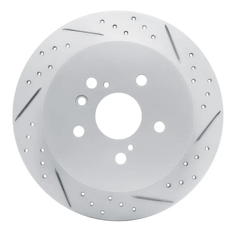 R1 09-15 Toyota Venza Rear Right Drilled & Slotted Geo-Carbon Rotor 1