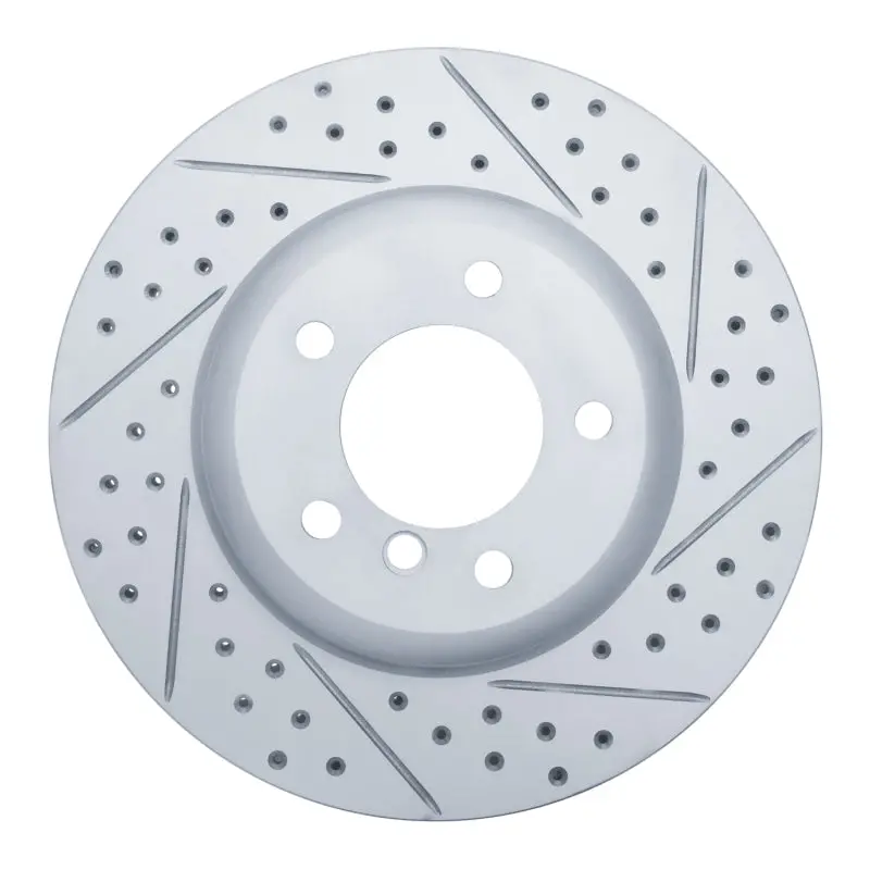 R1 09-16 Bmw Z4 Front Right Drilled & Slotted Geo-Carbon Rotor 1