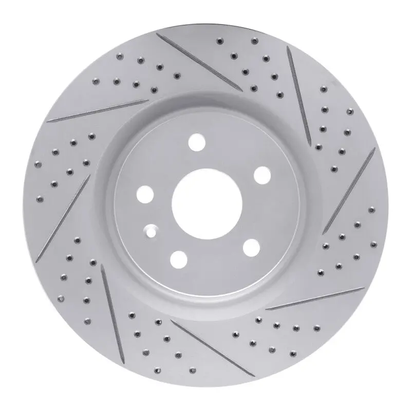 R1 09-17 Buick Regal Front Right Drilled & Slotted Geo-Carbon Rotor 1