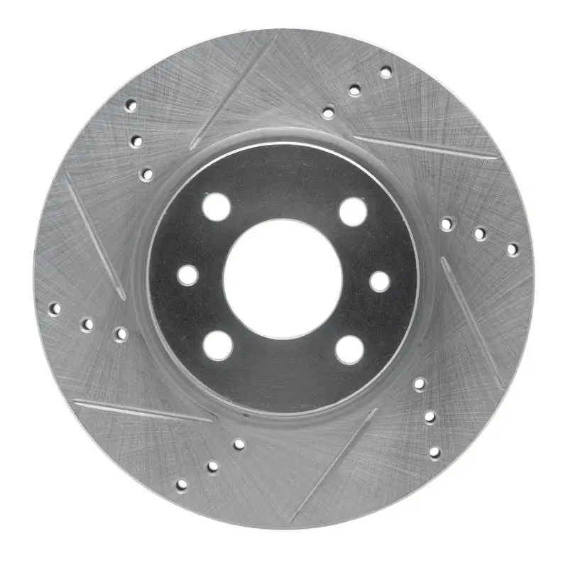 R1 09-19 Dodge Vision (Mexico) Front Left Drilled & Slotted Silver Brake Rotor 1