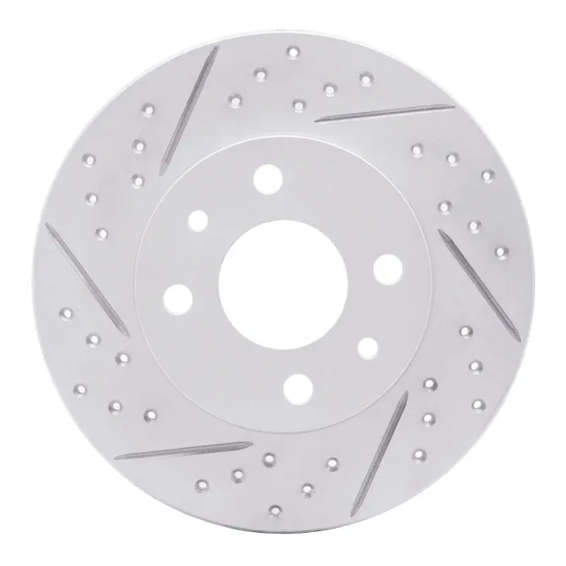 R1 09-19 Fiat 500 (Mexico) Rear Left Drilled & Slotted Geo-Carbon Rotor 1
