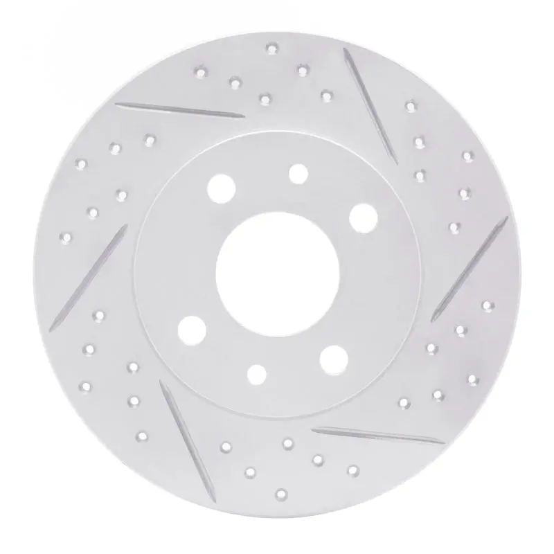 R1 09-19 Fiat 500 (Usa/Canada) Rear Right Drilled & Slotted Geo-Carbon Rotor 1