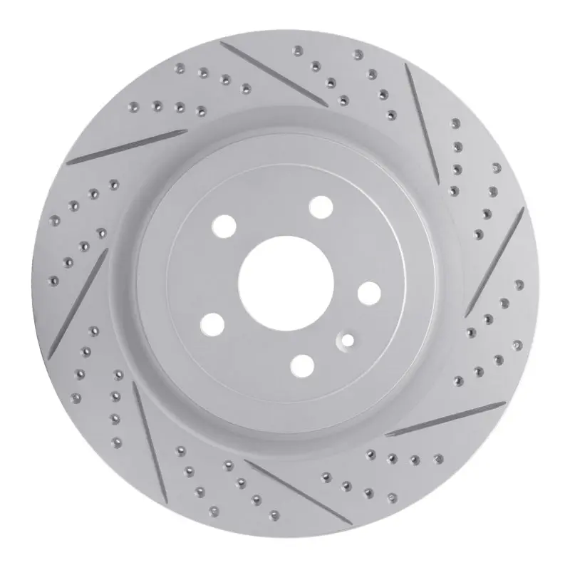 R1 09-24 Cadillac Cts Rear Right Drilled & Slotted Geo-Carbon Rotor 1