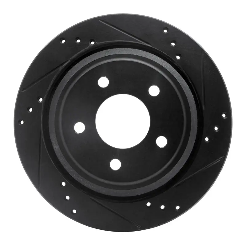 R1 10-11 Ford Ranger (Usa/Canada) Rear Right Drilled & Slotted Black Brake Rotor 1