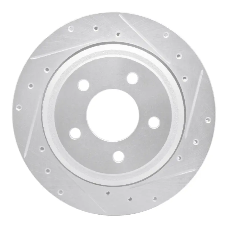 R1 10-11 Ford Ranger (Usa/Canada) Rear Right Drilled & Slotted Silver Brake Rotor 1
