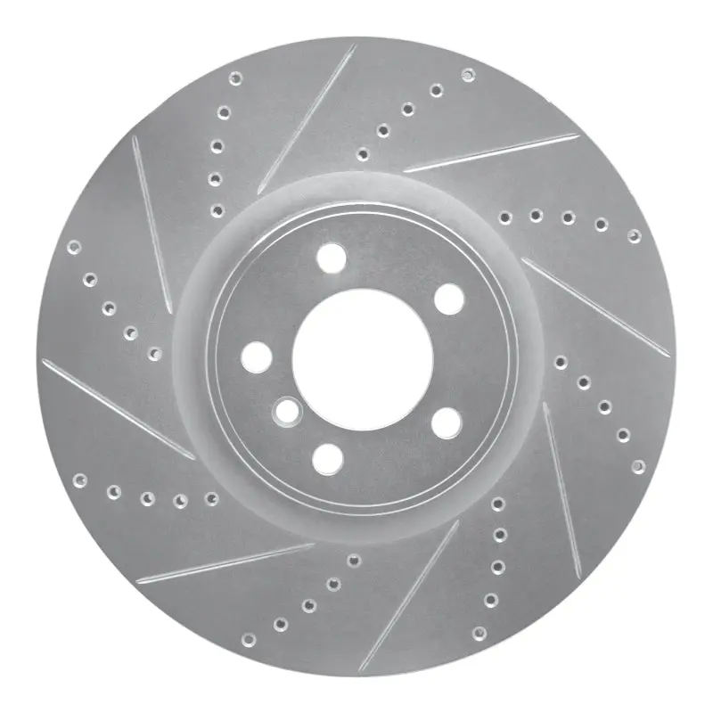 R1 10-12 Land Rover Range Rover Front Left Drilled & Slotted Silver Brake Rotor 1