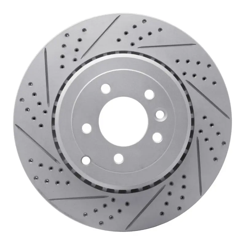 R1 10-13 Land Rover Range Rover Sport Rear Right Drilled & Slotted Geo-Carbon Rotor 1