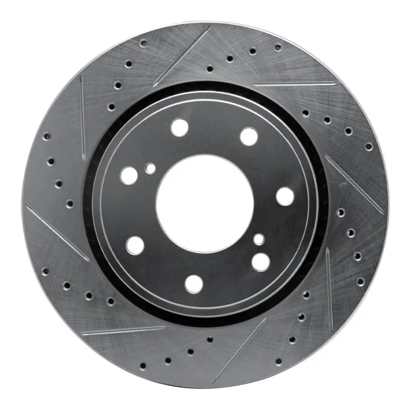 R1 10-14 Ford F-150 4Wd Front Left Drilled & Slotted Silver Brake Rotor 1