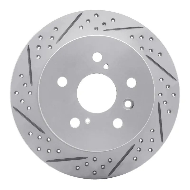R1 10-17 Lexus Ct200h Front Right Drilled & Slotted Geo-Carbon Rotor 1