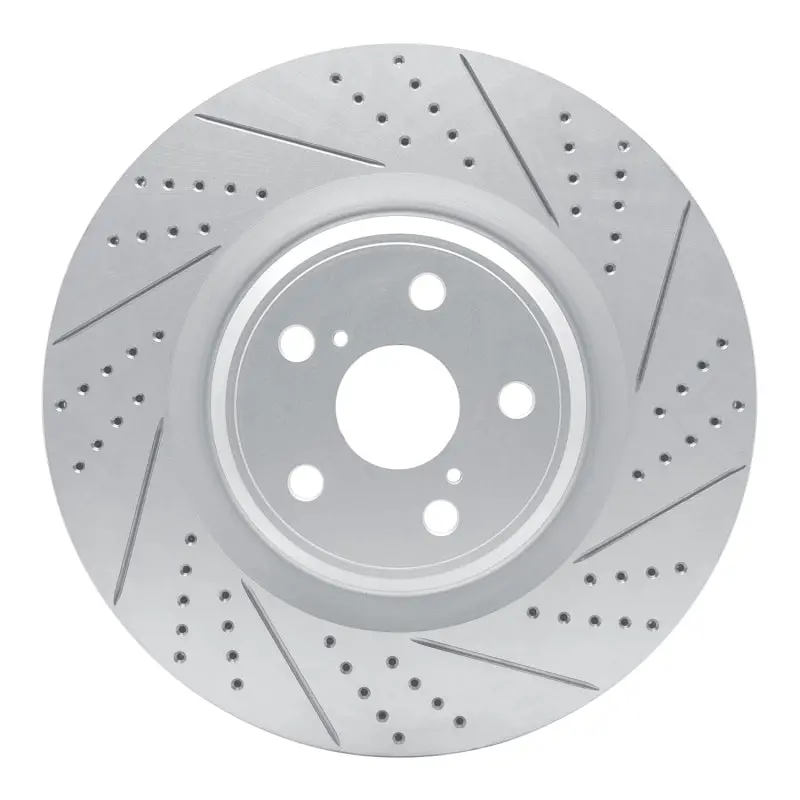 R1 10-17 Lexus Ls460 Right Front Drilled & Slotted Geo-Carbon Rotor 1
