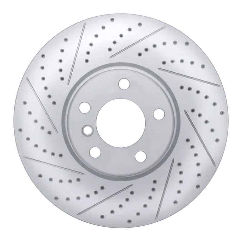 R1 10-18 Bmw 650I Coupe Right Front Drilled & Slotted Geo-Carbon Rotor 1