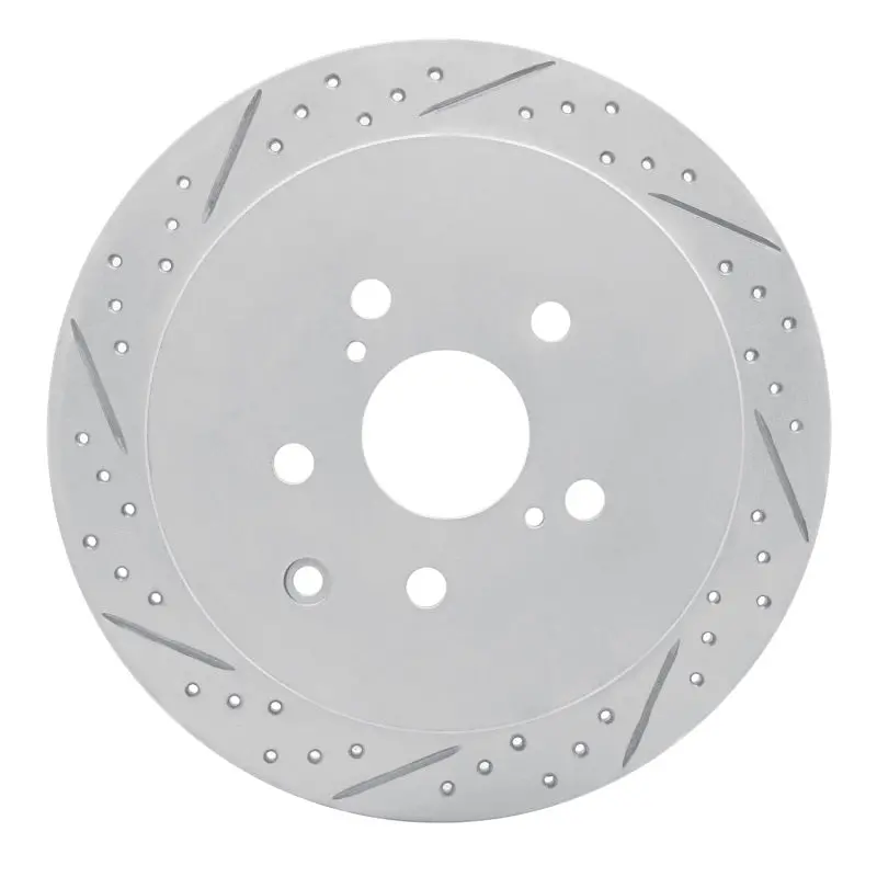 R1 10-20 Lexus Rx350 Rear Left Drilled & Slotted Geo-Carbon Rotor 1
