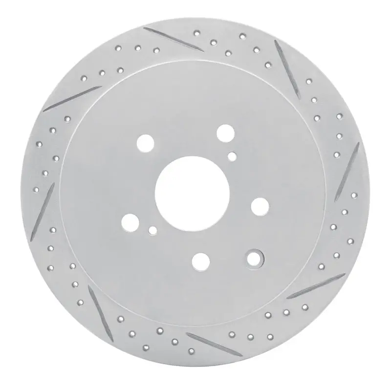 R1 10-20 Lexus Rx350 Rear Right Drilled & Slotted Geo-Carbon Rotor 1
